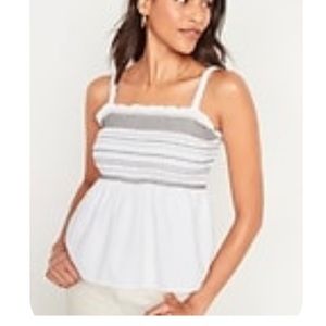 Sleeveless Smocked Babydoll Top